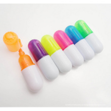 Promocional Mini Multi Color Pill Shaped Marcador Marca Marcador Permanente Caneta (XL-2042)